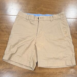 Brooks Brothers Classic Tan Flat Front Shorts